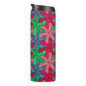 Tessellierte Blume aus Hartglas Thermosbecher (Nach rechts gedreht)