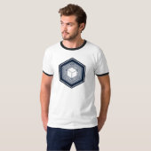 Tesseract, 4D Hypercube, Hyperwürfel, Crop Circle T-Shirt (Vorne ganz)