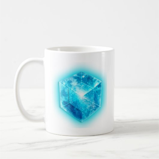 Tesseract, 4D Hypercube, Hyperwürfel Kaffeetasse (Links)