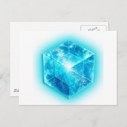 Tesseract, 4D Hypercube, Hyperwürfel Postkarte (Vorne/Hinten)