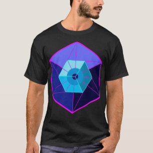 Tesseract 4D Hypercube  T-Shirt