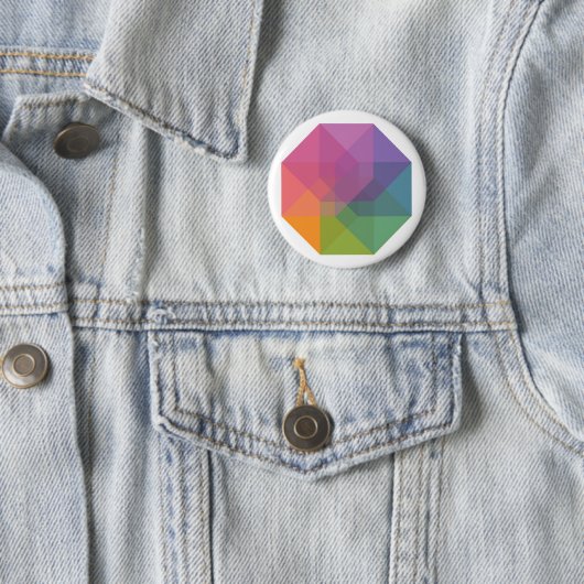 Tesseract (Pastellregenbogen) Button (Beispiel)