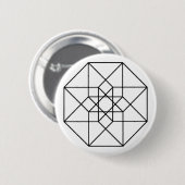 Tesseract (schwarze Kontur) Button (Vorne & Hinten)