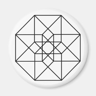 Tesseract (schwarze Kontur) Magnet
