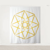 Tesseract Serie V4 (Gold) Wandteppich (Vorderseite)