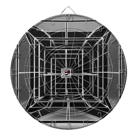 Tesseract Tesseract Body Fraktal drei Punkte Persp Dartscheibe (vorne)