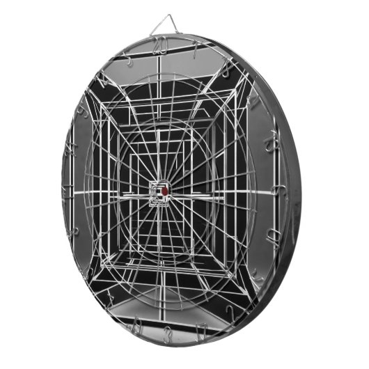 Tesseract Tesseract Body Fraktal drei Punkte Persp Dartscheibe (Vorderseite rechts)