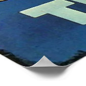 Tessin-Häuser vor dem Stadthafen, Schweiz Poster (Ecke)