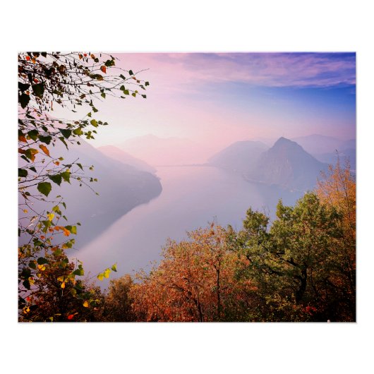 Tessin, Schweiz: Aussicht vom Monte Bre Poster (Vorderseite)