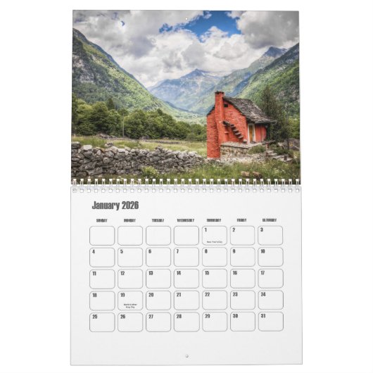 Tessin-Schweiz Kalender (Jan 2026)