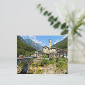 Tessin, Schweiz landschaftliches Foto Postkarte (Stehend Vorderseite)