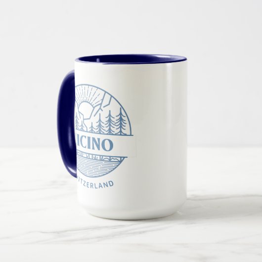 Tessin, Schweiz | Minimalistische Landschaft Tasse (Vorderseite Links)