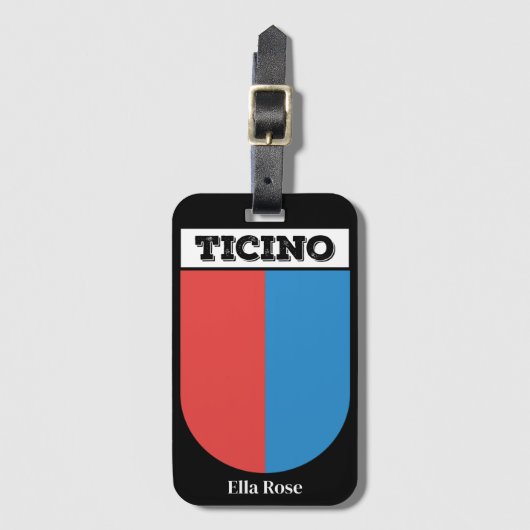 Tessin, Schweiz | Wappen Gepäckanhänger (Vorderseite Vertikal)