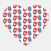 Tessin, Schweiz. Wappen in der Schweiz & Kanton Herz-Aufkleber (Vorderseite)