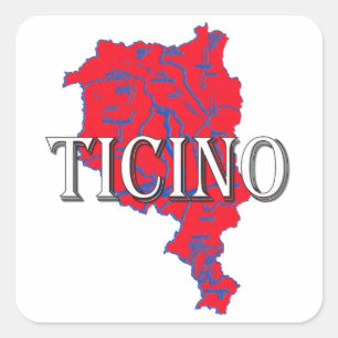 Tessin - Tessin Quadratischer Aufkleber