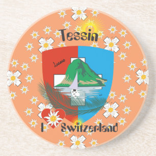Tessin - Tessin - Schweiz - Svizzera Bierteller Sandstein Untersetzer