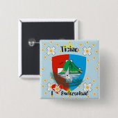 Tessin - Tessin - Schweiz - Svizzera Schaltfläche Button (Vorne & Hinten)