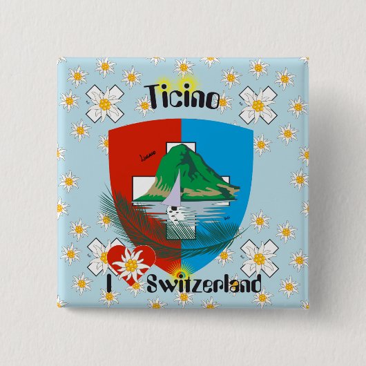 Tessin - Tessin - Schweiz - Svizzera Schaltfläche Button (Vorderseite)