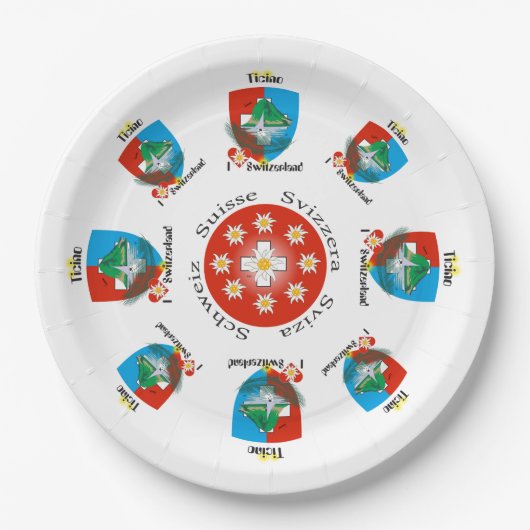 Tessin - Ticino - Schweiz - Svizzera Papierteller (Vorderseite)