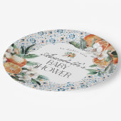 Tessin Tile Italienische Babydusche Tischdekoratio Pappteller (Schrägansicht)