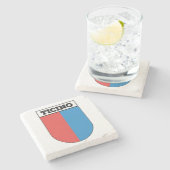 Tessin, Wappen. Kantone Schweiz Steinuntersetzer (Seitenansicht)