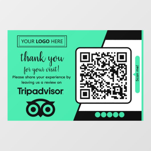 Test-Anfrage für Trustpilot mit Scannable QR-Code Fensteraufkleber (Blatt)