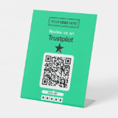 Test-Anfrage für Trustpilot mit Scannable QR-Code Sockelschild (Vorderseite)