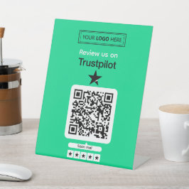 Test-Anfrage für Trustpilot mit Scannable QR-Code Sockelschild
