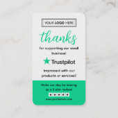 Test-Anfrage für Trustpilot mit Scannable QR-Code Visitenkarte (Rückseite)
