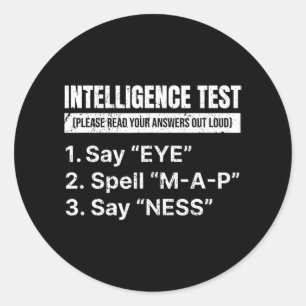 Test Augapkarte Funny Adult Vater Joke Vatertag Runder Aufkleber
