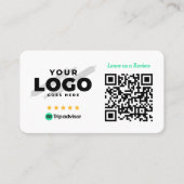 Test Business Tripadvisor Reviews 5 Star QR Code Visitenkarte (Vorderseite)