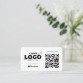 Test Business Tripadvisor Reviews 5 Star QR Code Visitenkarte (Stehend Vorderseite)