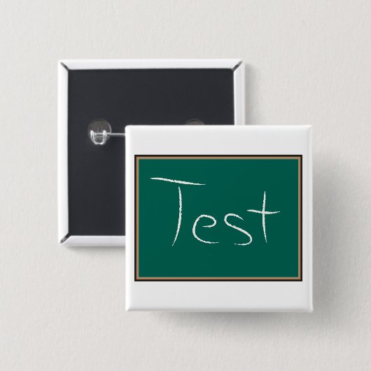Test Chalkboard School Button (Vorne & Hinten)