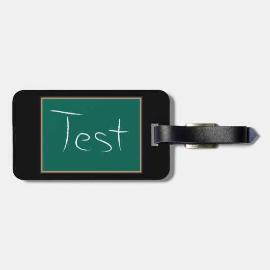 Test Chalkboard School Gepäckanhänger (Rückseite horizontal)