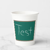 Test Chalkboard School Pappbecher (Vorderseite)