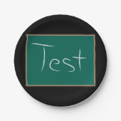 Test Chalkboard School Pappteller (Vorderseite)
