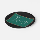 Test Chalkboard School Pappteller (Schrägansicht)