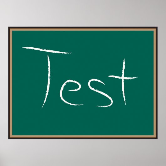 Test Chalkboard School Poster (Vorne)