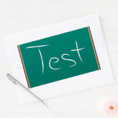 Test Chalkboard School Rechteckiger Aufkleber