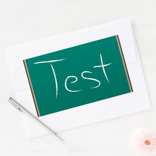 Test Chalkboard School Rechteckiger Aufkleber