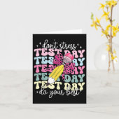 Test Day Couqette Bow Stift nicht Stress tun B Karte (Gelbe Blume)
