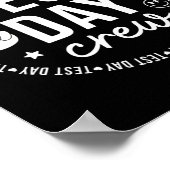 Test Day Crew Funny Testing Teacher School Poster (Ecke)