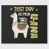 Test Day Llama Teacher Exam Testing Teaching Geschenkpapier (Flach)