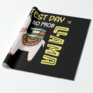 Test Day Llama Teacher Exam Testing Teaching Geschenkpapier