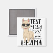 Test Day No Prob Llama Lehrer Student Test D Magnet (Vorderseite/Rückseite)
