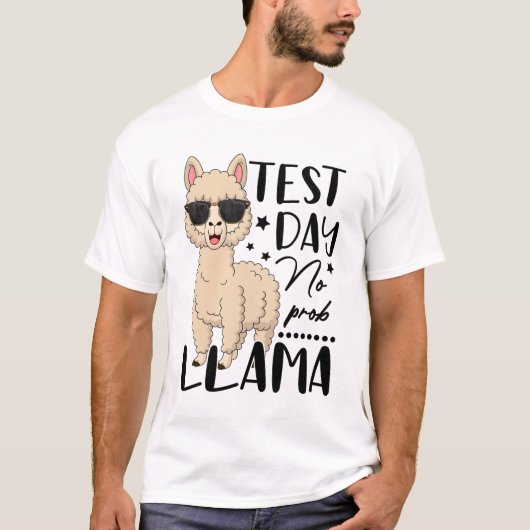 Test Day No Prob Llama Lehrer Student Test D T-Shirt (Vorderseite)