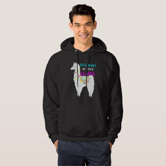 Test Day No Prob Llama Lehrer Test Hoodie (Vorne ganz)