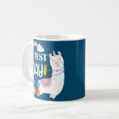 Test Day No Prob llama Llama Teacher Exam Testing Kaffeetasse (Vorderseite Links)