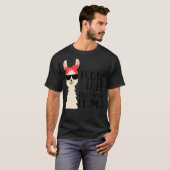 Test Day No Probllama Funny Llama Lehrer Testing T-Shirt (Vorne ganz)