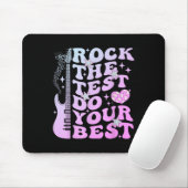 Test Day Rock the Test Do Your Best Testing Day Te Mousepad (Mit Mouse)